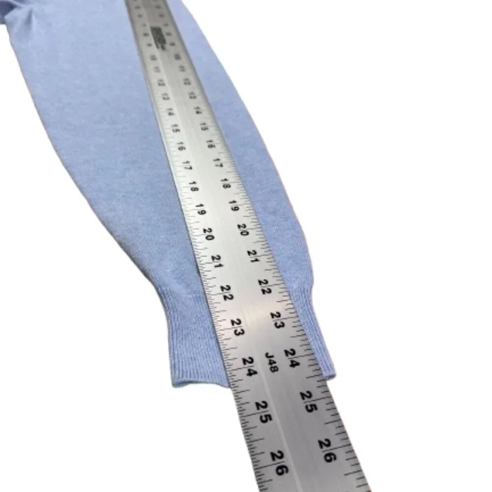 Vineyard Vines Light Blue Quarter Zip Quiet Luxury Preppy Men's Sweater (Size L) - Picture 9 of 13